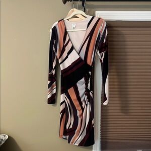 Cache Multicolor Long Sleeve Dress